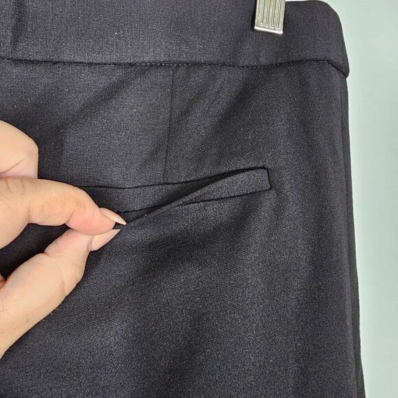 Amanda + Chelsea Alex Ponte Knit Trousers Modern Fit Ankle Stretch Black 6 NWT - Picture 6 of 16